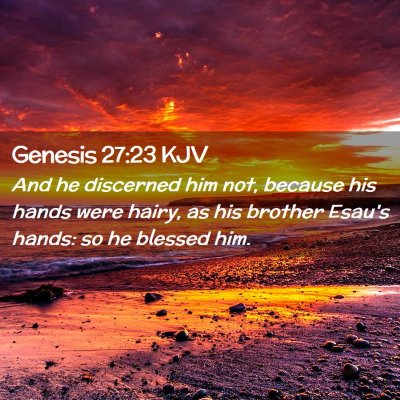 Genesis 27:23 KJV Free Bible Images