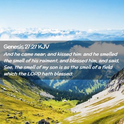 Genesis 27:27 KJV Free Bible Images