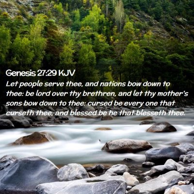 Genesis 27:29 KJV Free Bible Images