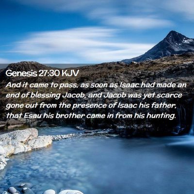 Genesis 27:30 KJV Free Bible Images