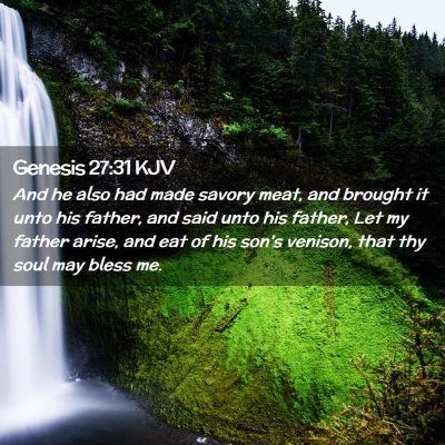 Genesis 27:31 KJV Free Bible Images