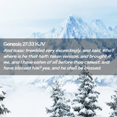 Genesis 27:33 KJV Free Bible Images