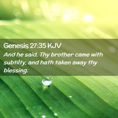 Genesis 27:35 KJV Free Bible Images