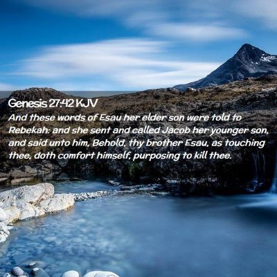 Genesis 27:42 KJV Free Bible Images