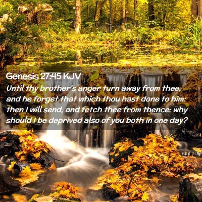 Genesis 27:45 KJV Free Bible Images