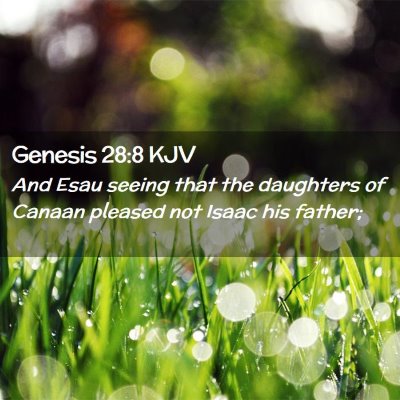 Genesis 28:8 KJV Free Bible Images