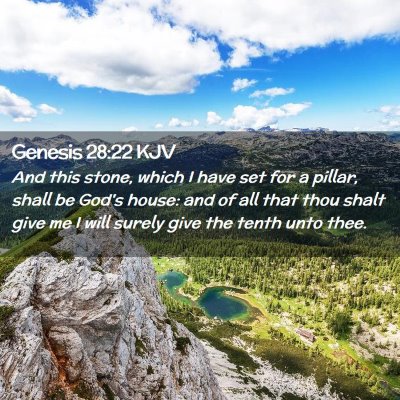 Genesis 28:22 KJV Free Bible Images