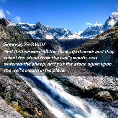 Genesis 29:3 KJV Free Bible Images