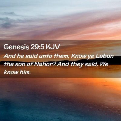 Genesis 29:5 KJV Free Bible Images