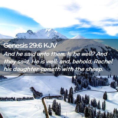 Genesis 29:6 KJV Free Bible Images