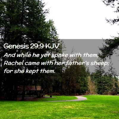 Genesis 29:9 KJV Free Bible Images