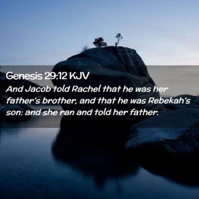 Genesis 29:12 KJV Free Bible Images