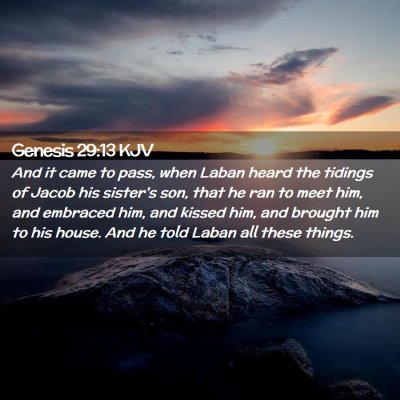 Genesis 29:13 KJV Free Bible Images