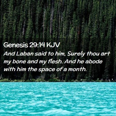 Genesis 29:14 KJV Free Bible Images