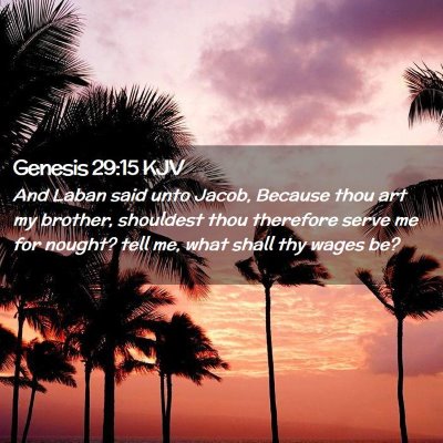 Genesis 29:15 KJV Free Bible Images