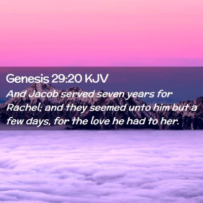 Genesis 29:20 KJV Free Bible Images