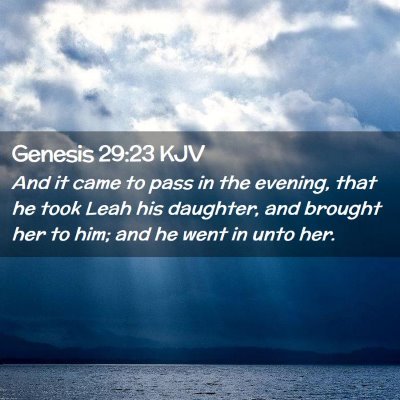 Genesis 29:23 KJV Free Bible Images