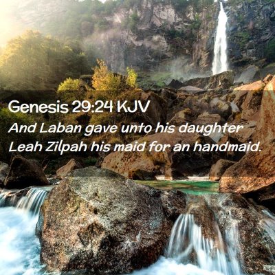 Genesis 29:24 KJV Free Bible Images