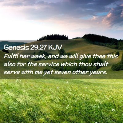 Genesis 29:27 KJV Free Bible Images