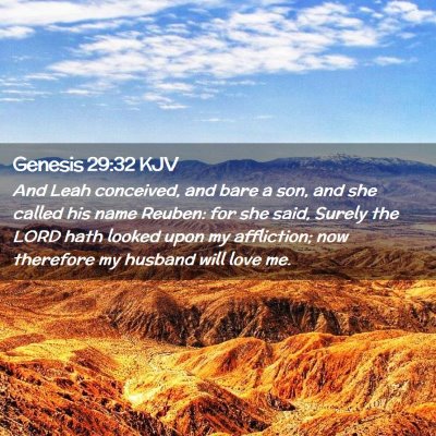 Genesis 29:32 KJV Free Bible Images