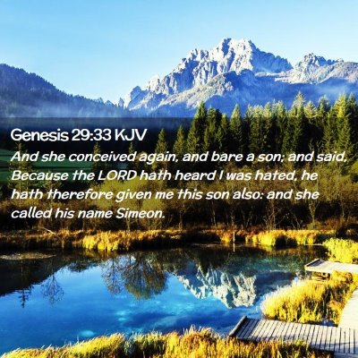 Genesis 29:33 KJV Free Bible Images