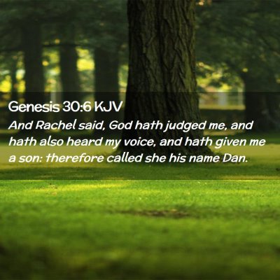 Genesis 30:6 KJV Free Bible Images