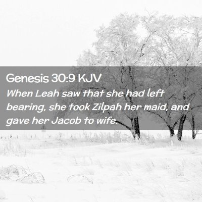 Genesis 30:9 KJV Free Bible Images