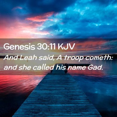 Genesis 30:11 KJV Free Bible Images