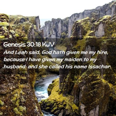 Genesis 30:18 KJV Free Bible Images