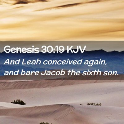 Genesis 30:19 KJV Free Bible Images