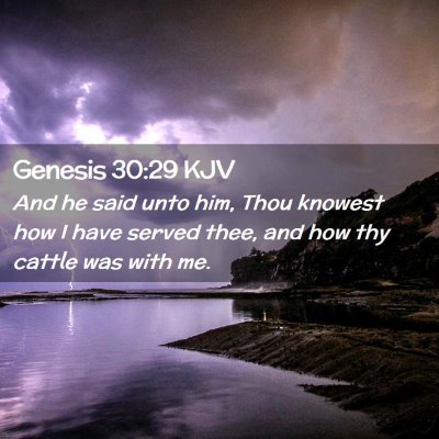 Genesis 30:29 KJV Free Bible Images