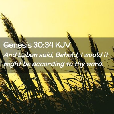 Genesis 30:34 KJV Free Bible Images