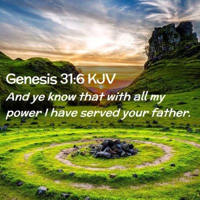 Genesis 31:6 KJV Free Bible Images