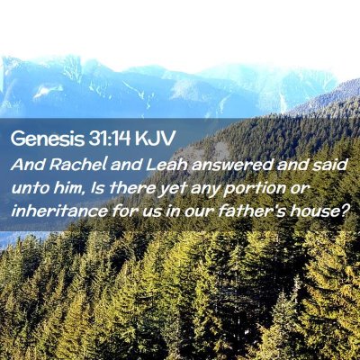 Genesis 31:14 KJV Free Bible Images