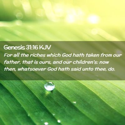 Genesis 31:16 KJV Free Bible Images