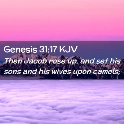 Genesis 31:17 KJV Free Bible Images