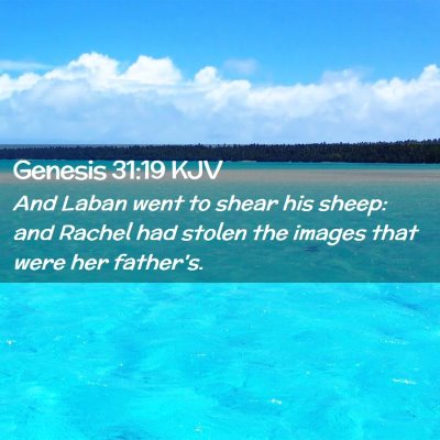 Genesis 31:19 KJV Free Bible Images