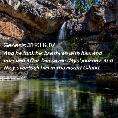 Genesis 31:23 KJV Free Bible Images