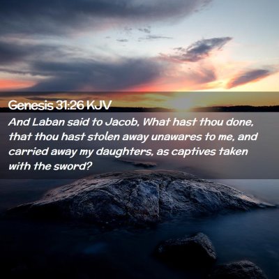 Genesis 31:26 KJV Free Bible Images