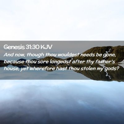 Genesis 31:30 KJV Free Bible Images