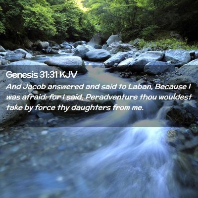 Genesis 31:31 KJV Free Bible Images