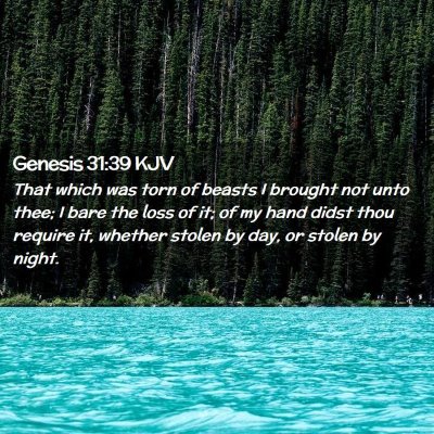 Genesis 31:39 KJV Free Bible Images