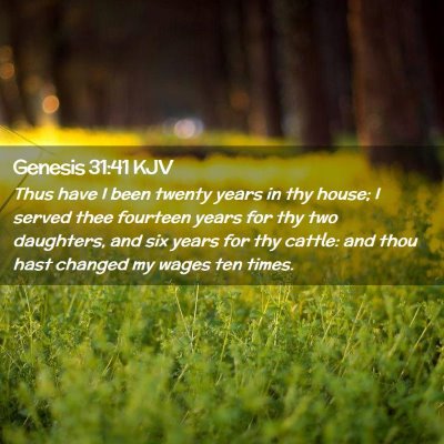 Genesis 31:41 KJV Free Bible Images