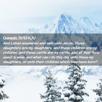 Genesis 31:43 KJV Free Bible Images