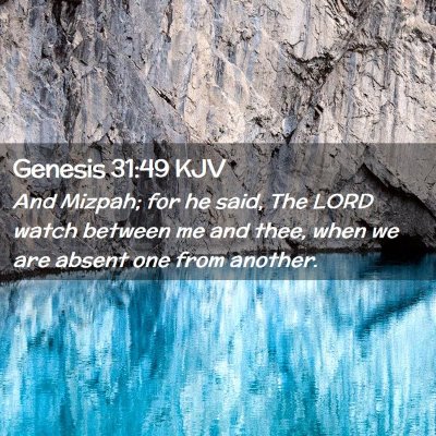 Genesis 31:49 KJV Free Bible Images