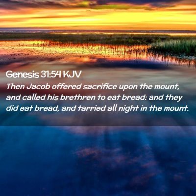 Genesis 31:54 KJV Free Bible Images