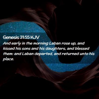 Genesis 31:55 KJV Free Bible Images