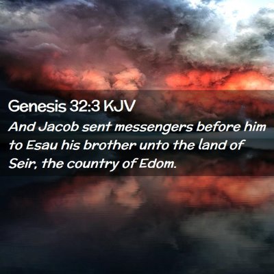 Genesis 32:3 KJV Free Bible Images