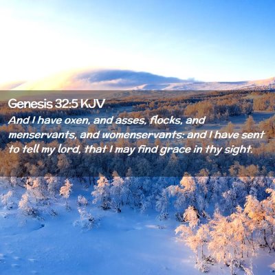 Genesis 32:5 KJV Free Bible Images