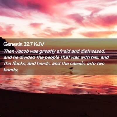 Genesis 32:7 KJV Free Bible Images